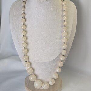 3 for $30 Vintage cream colored swirling bead necklace